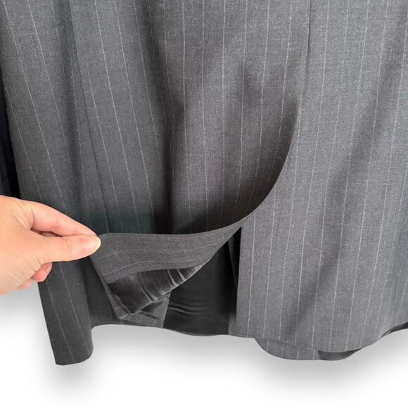 Brooks Brothers 346 Wool Stretch Charcoal Gray Pin Stripe Blazer Men's 46L - Picture 10 of 14